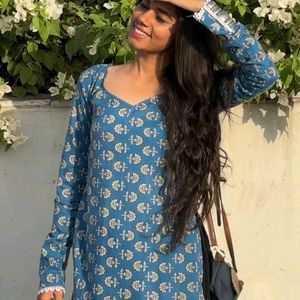 Blue Printed Kurta