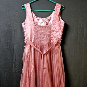 Gawn Peach Colour Bride Dress FreeUp