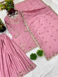 Party Wear Look Top-plazzo and Dupatta