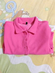 Tokyo Talkies Shirt Style Crop Top