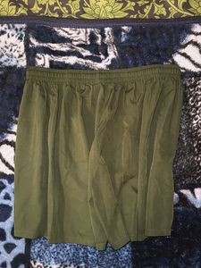 Olive Green Flowy Shorts