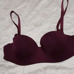 Burgundy Comfort Bra