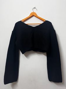 Black Flared Sleeve Bolero