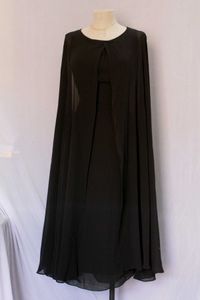 Elegant Black Cape Dress