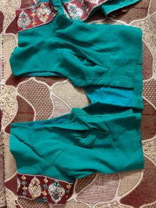 embroidery saree with blouse