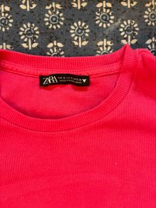 Zara Pink Bodysuit - Statement Sleeves