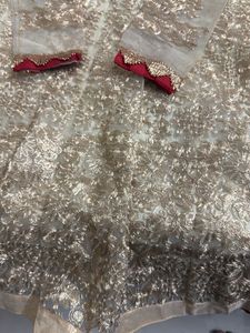 Elegant Gold Embroidered Dress