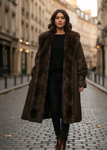 grace Vintage Brown Trench Coat