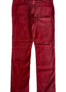 Armani Exchange Red Corduroy Pants