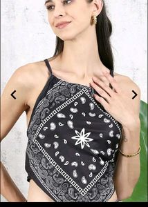 Bandana Print Halter Neck Top