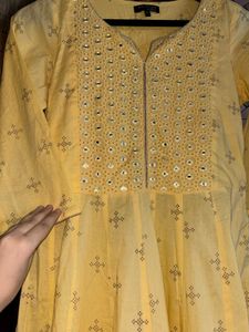 Pre Loved Rich Cotton Fabric Anarkali Dress/ Kurta