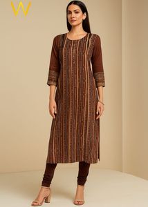 Elegant W Brown Kurti