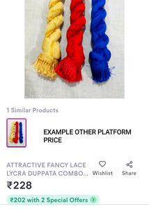 FANCY LATKANS LYRCRA BLEND DUPATTA PACK OF 3