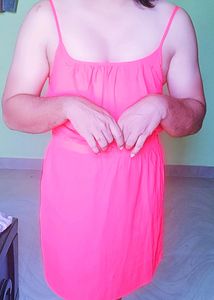 Red Noodle Strap Dress