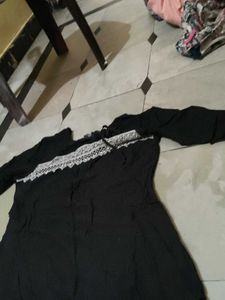 Black Embroidered Tunic Top