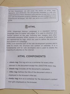 HTML, CSS &amp; JavaScript  Printed On A4