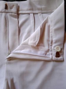 White Flare Leg Trousers