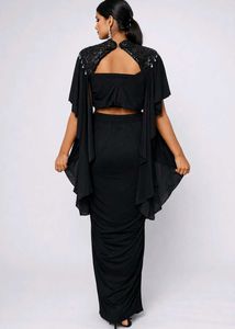 black indo western dress