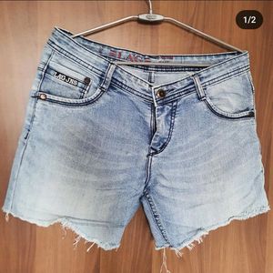 Distressed Denim Shorts