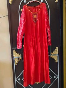 Elegant Red Ethnic Gown