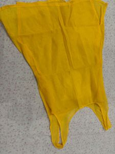 Yellow Embroidered Kurta With Free Matching Inner