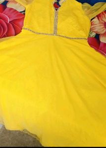 Yellow Net Gwan Curidar Duppata Sets