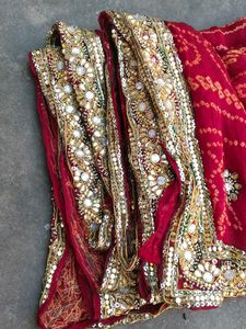 😍Ojariya Work Bandhej Saree❤️