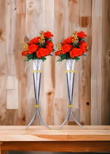New Design Silver Vase Pack Of 2 Big Size