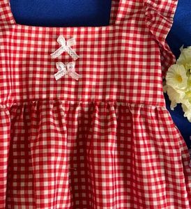 CUSTOMIZE CUTE GINGNAM TOP