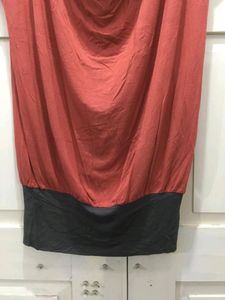 Rust &amp; Gray Dolman Dress