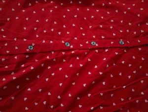 Red Heart Print Shirt