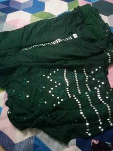 Green Embroidered Kurta Set