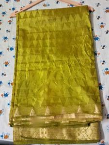 Green Geometric Saree