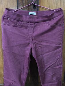 Bershka Burgundy Pants