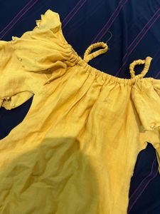 Cute Mustard Baby Romper