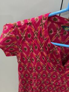 Pink Kurta With Beautiful Geometric Print