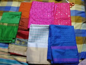 combo of 7 unstitched blouses....