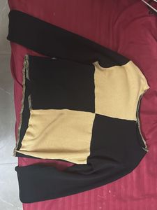 Checkered Long Sleeve Top