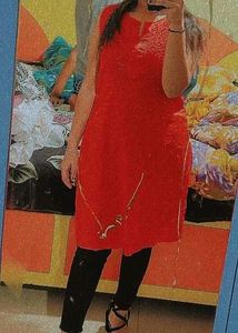 Sleeves Kurta🌈🌈 | Orange Kurti