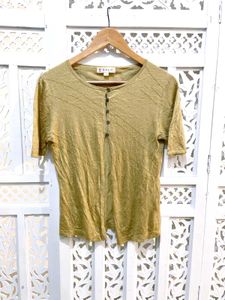 Moss Crinkle Knit Top (A)