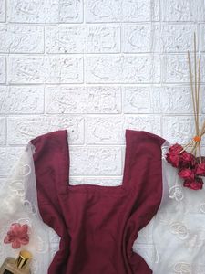 Corset Back Net Sleeves Kurti 🎀
