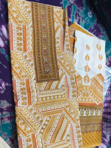 Mix Cotton Material Mustard Yellow 🟡💛