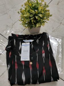 New Ikkat Black Top