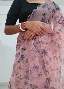 Floral Pink Dupatta