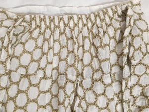 Patterned White Skirt
