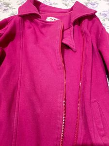 Fushia Pink Side Zip Jacket