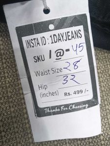 I@45 Size-28 Black Wide Leg Cargo Pants