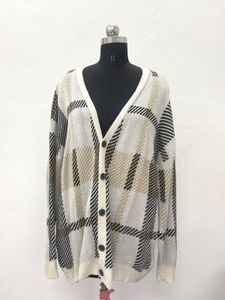 Plaid Knit Cardigan