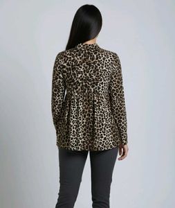 Leopard Print Long Sleeve Top