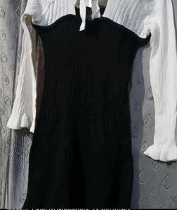 A Cute Mini Black And White Dress